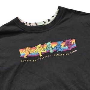 Grateful Dead Layered Long Sleeve Graphic Top Black XL